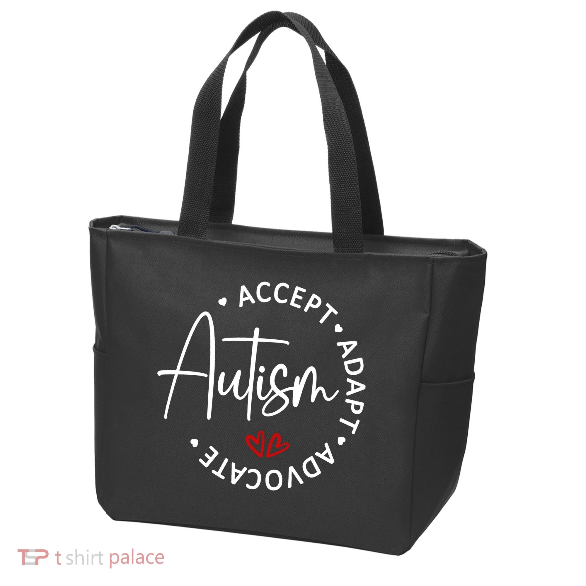 Autism Awareness Accept Adopt Advocate Tote Bag