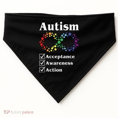 Autism Acceptance Awareness Action USA-Made Doggie Bandana