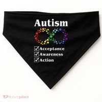 Autism Acceptance Awareness Action USA-Made Doggie Bandana thumb 0