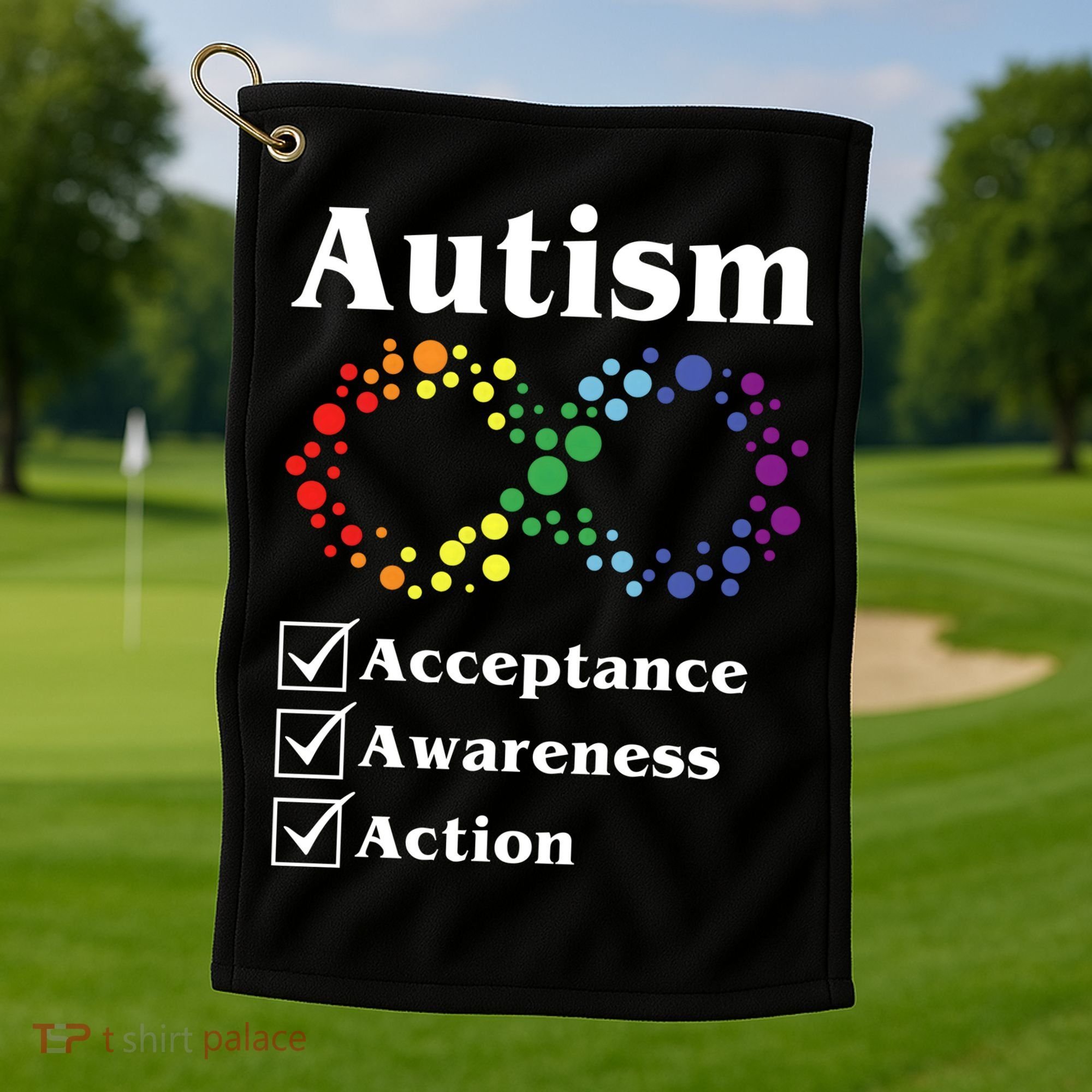 Autism Acceptance Awareness Action Golf Towel