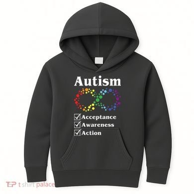 Autism Acceptance Awareness Action Kids Hoodie