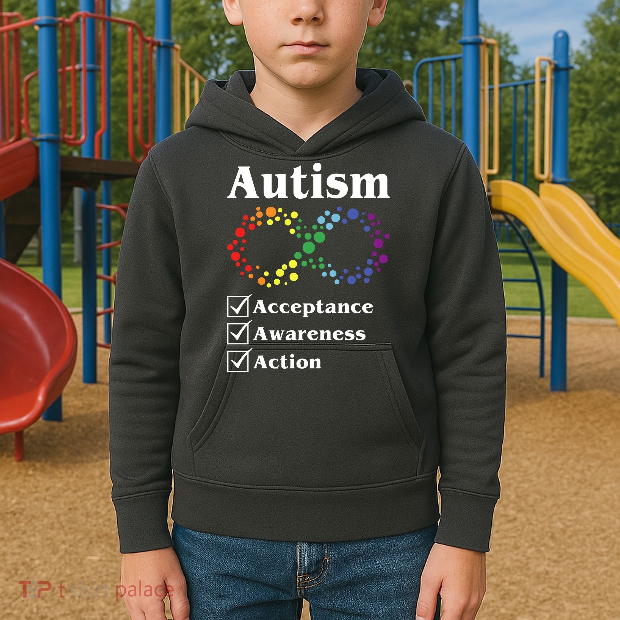 Autism Acceptance Awareness Action Kids Hoodie