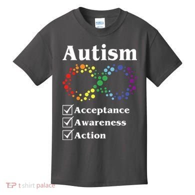 Autism Acceptance Awareness Action Kids T-Shirt
