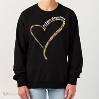 Autism Awareness Autism Grandma Heart Women's Sweatshirt thumb 0