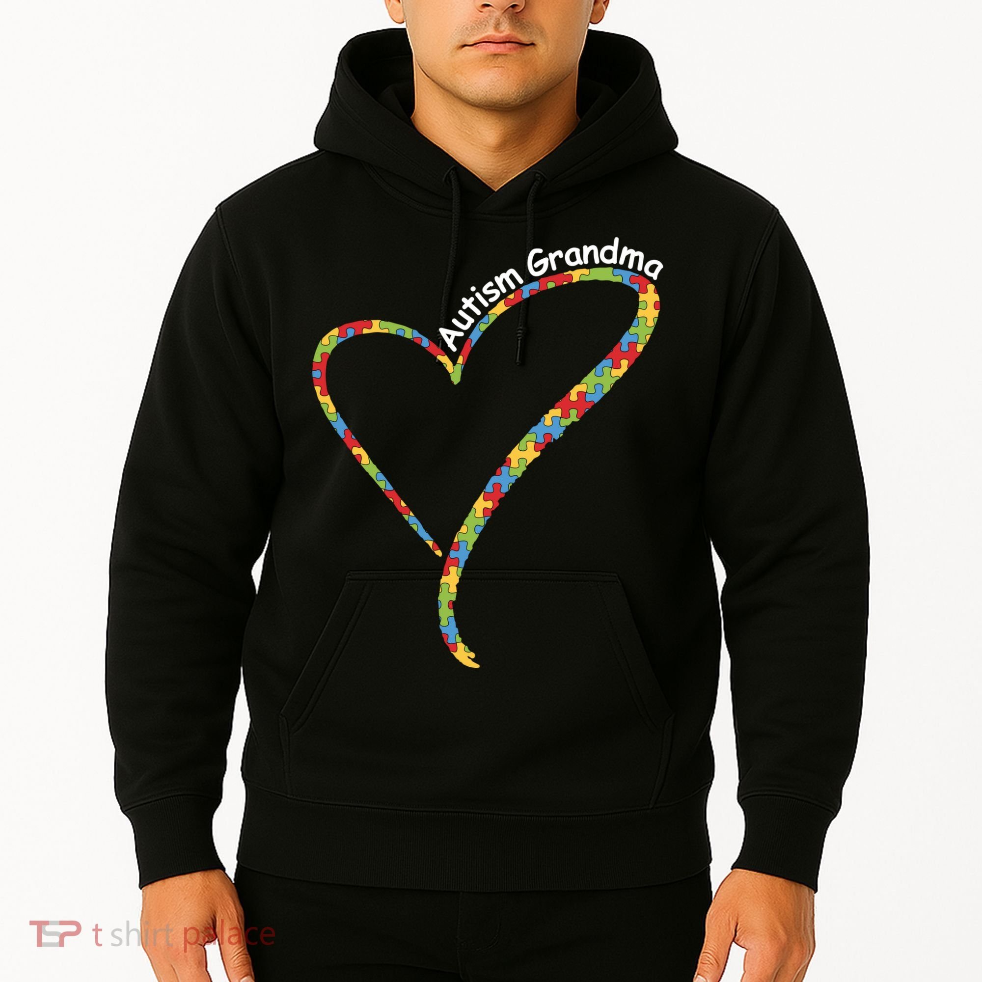 Autism Awareness Autism Grandma Heart Hoodie
