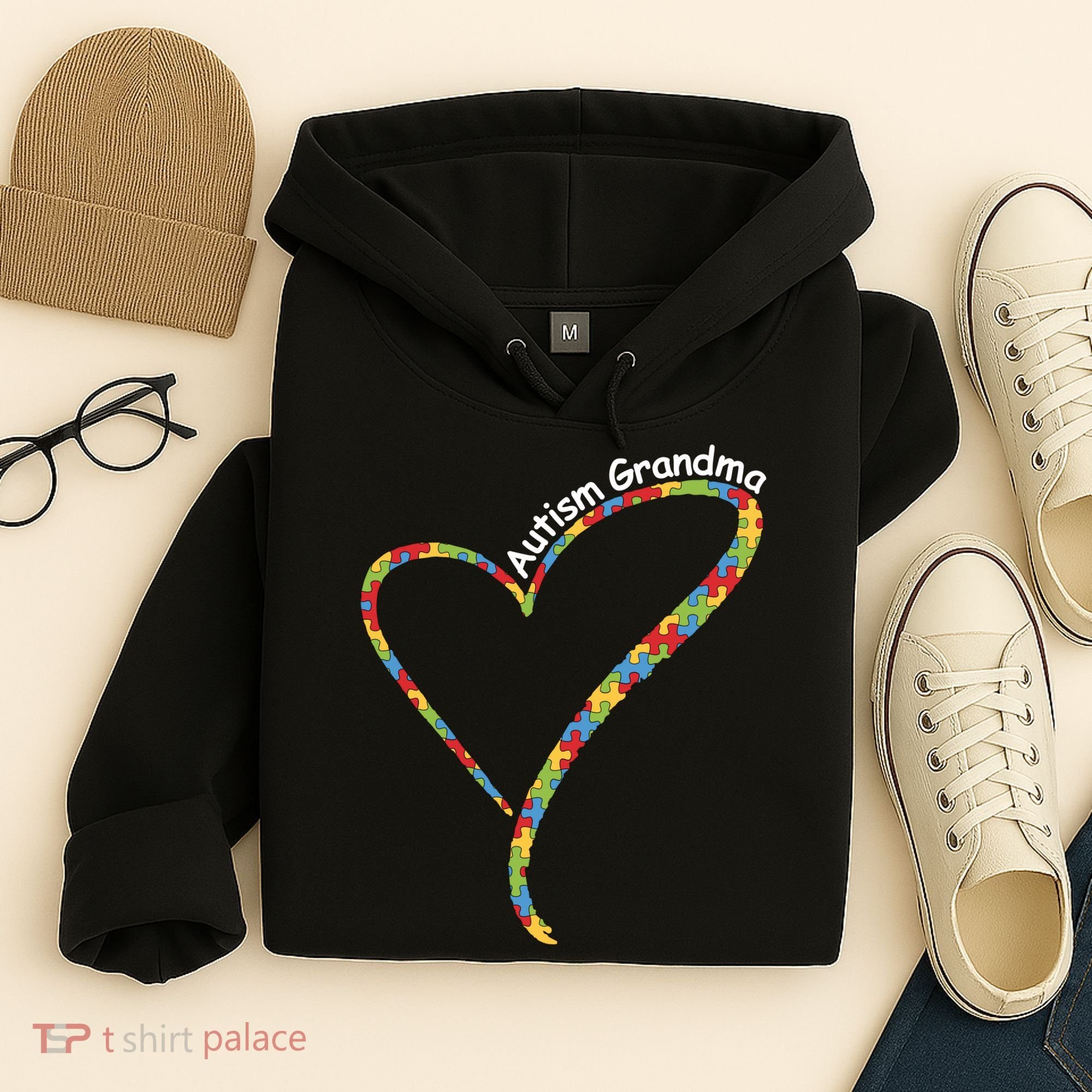 Autism Awareness Autism Grandma Heart Hoodie