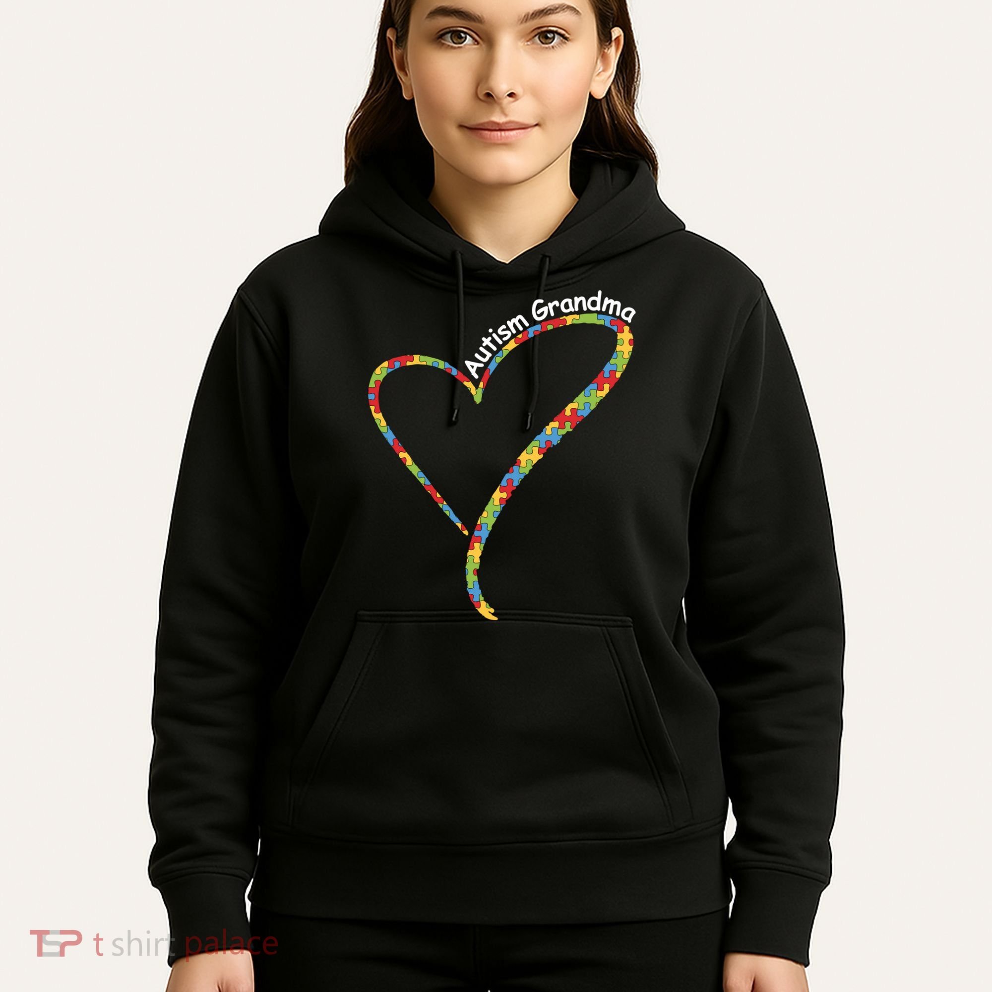 Autism Awareness Autism Grandma Heart Hoodie
