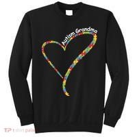 Autism Awareness Autism Grandma Heart Sweatshirt thumb 0