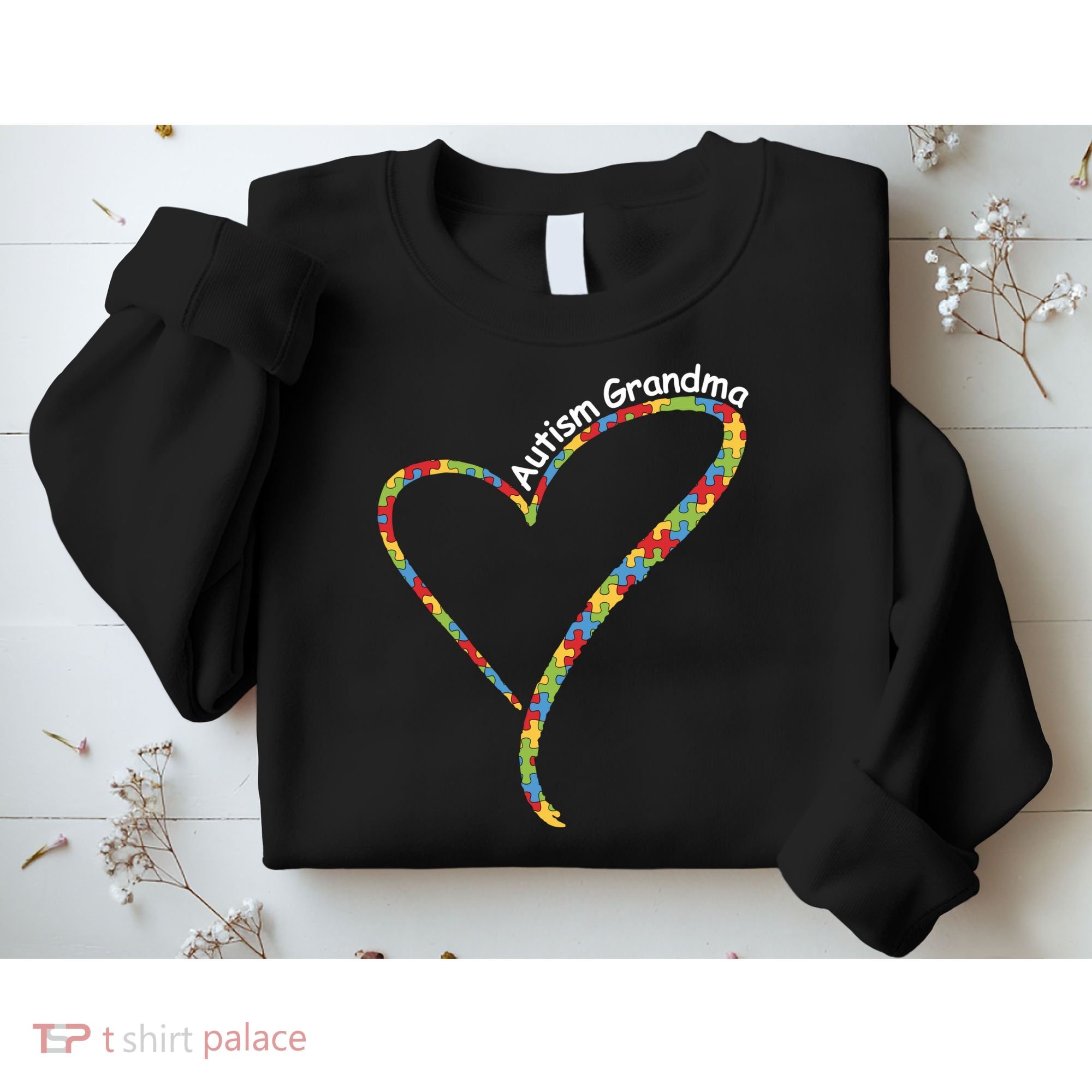 Autism Awareness Autism Grandma Heart Sweatshirt