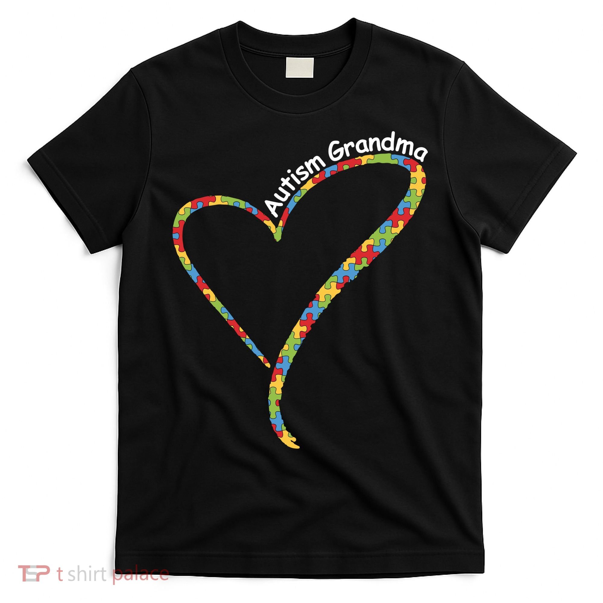 Autism Awareness Autism Grandma Heart T-Shirt