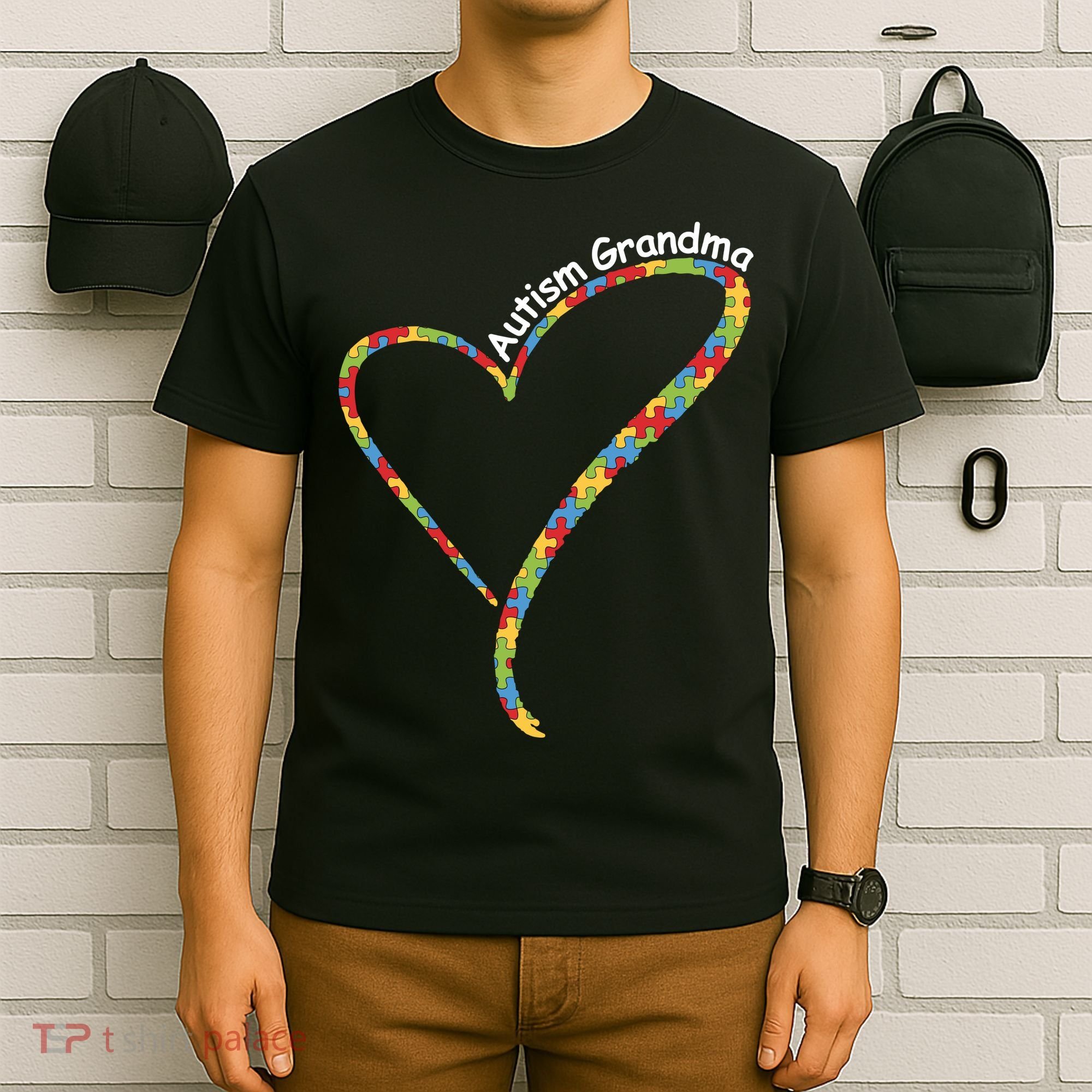 Autism Awareness Autism Grandma Heart T-Shirt