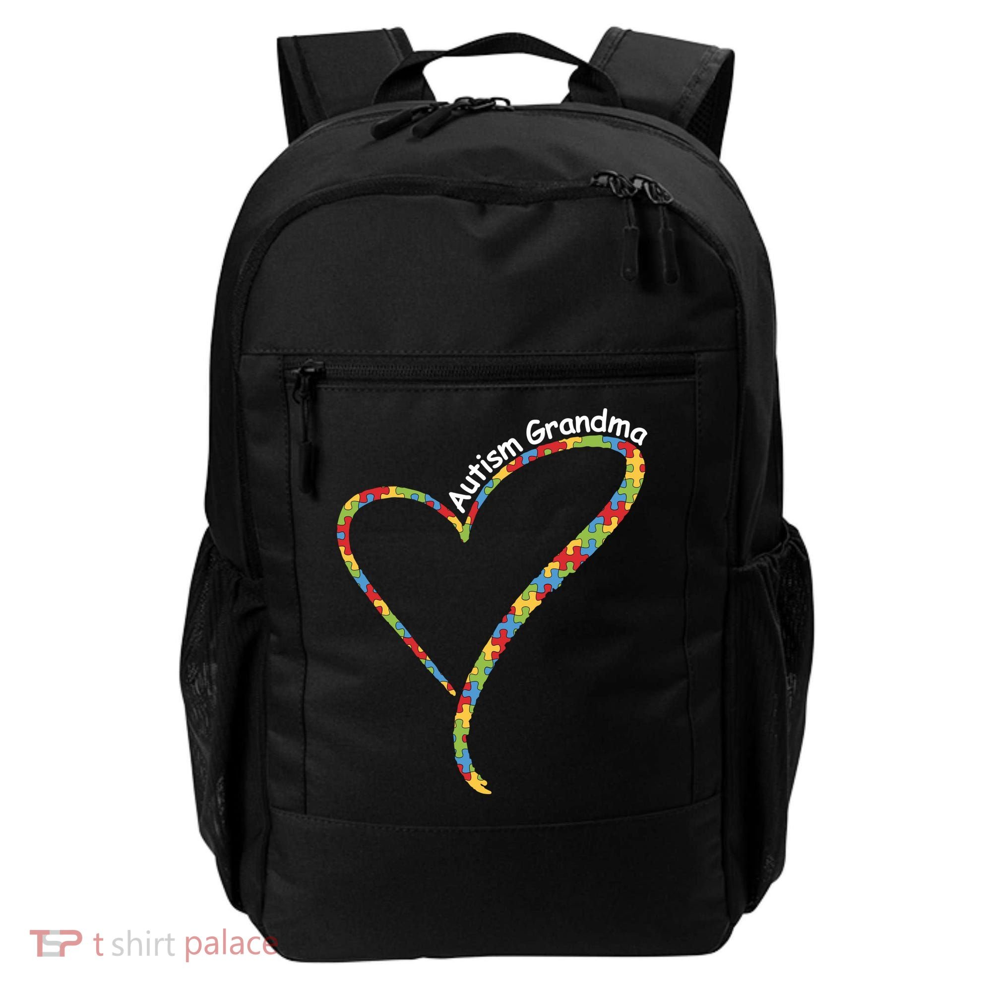 Autism Awareness Autism Grandma Heart Backpack