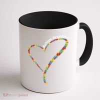 Autism Awareness Autism Grandma Heart Coffee Mug thumb 1