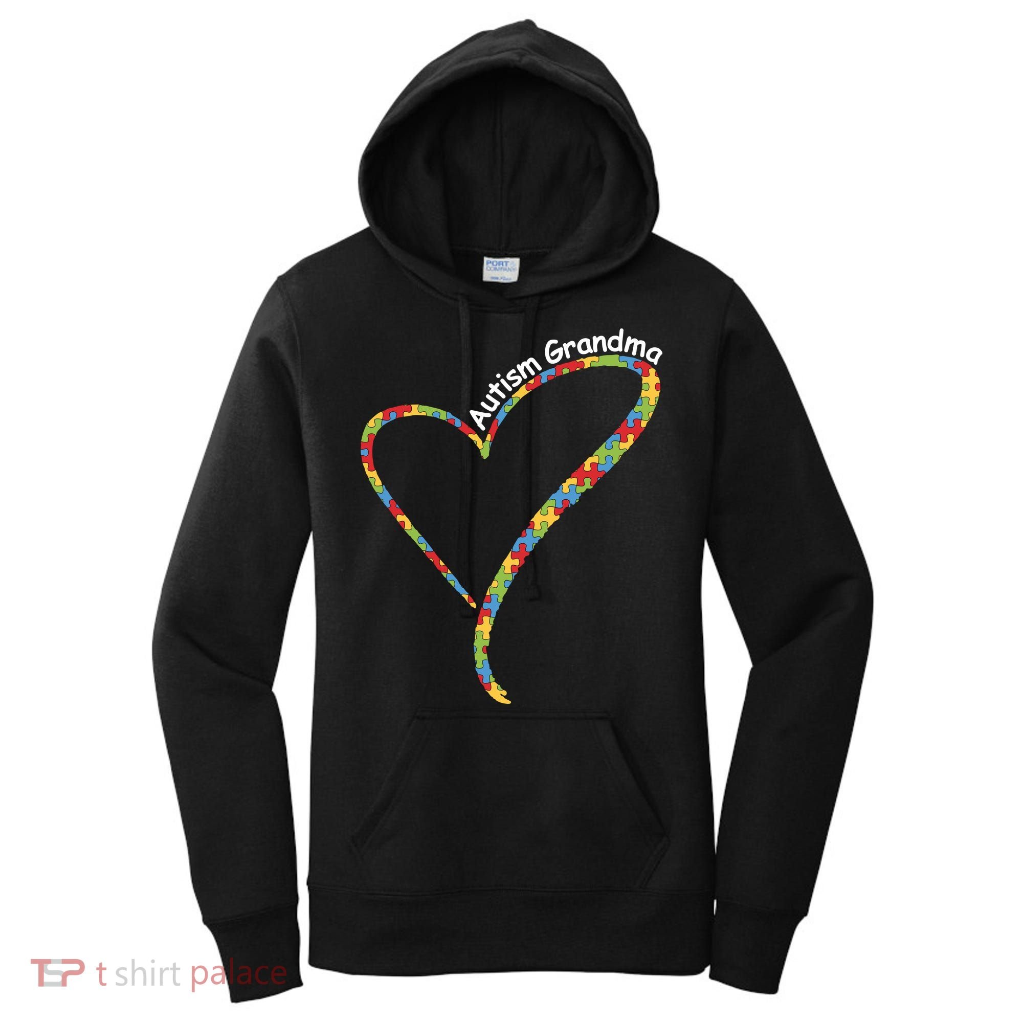 Autism Awareness Autism Grandma Heart Women's Hoodie