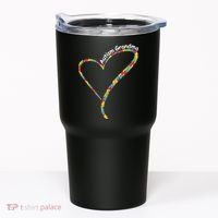 Autism Awareness Autism Grandma Heart Tumbler thumb 0