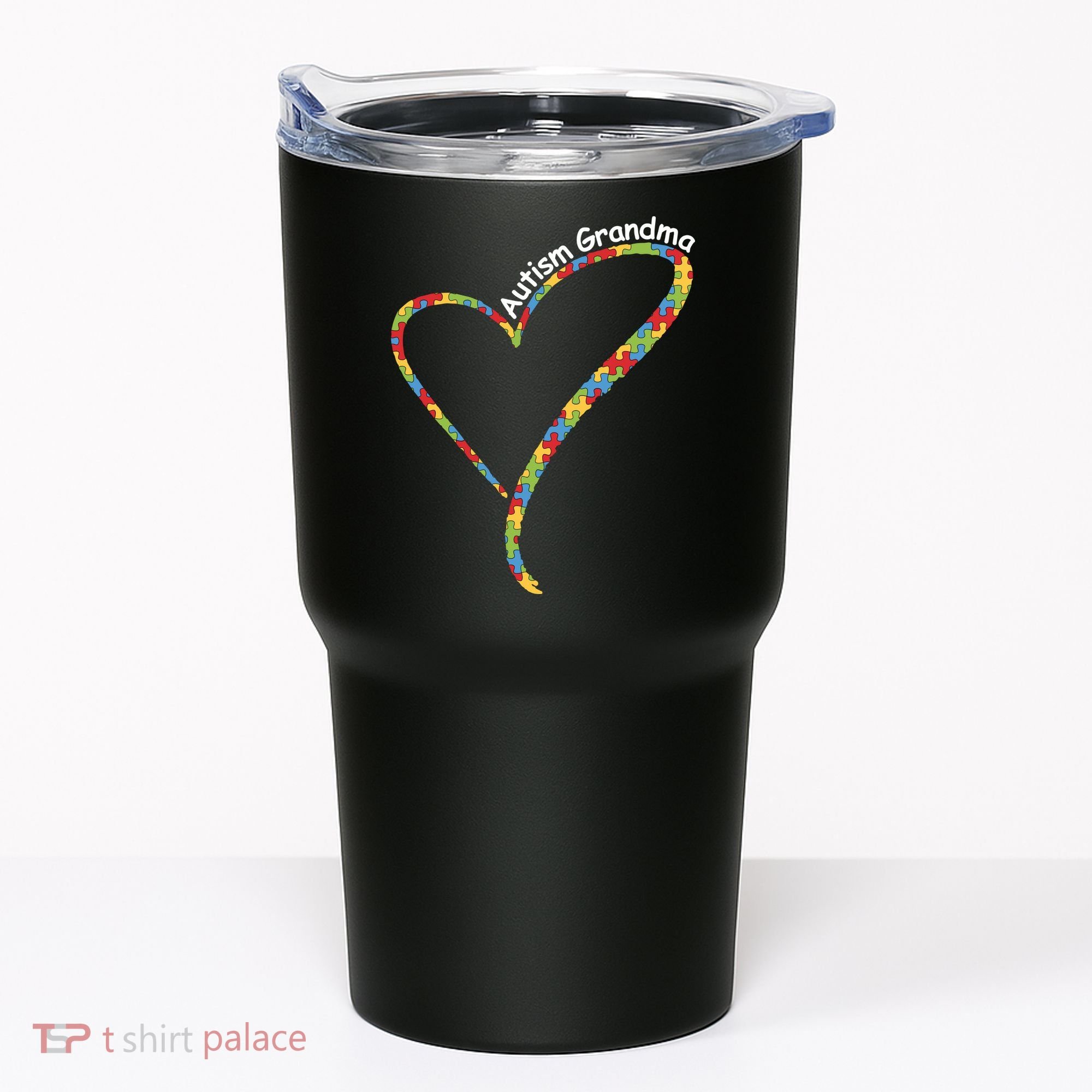 Autism Awareness Autism Grandma Heart Tumbler
