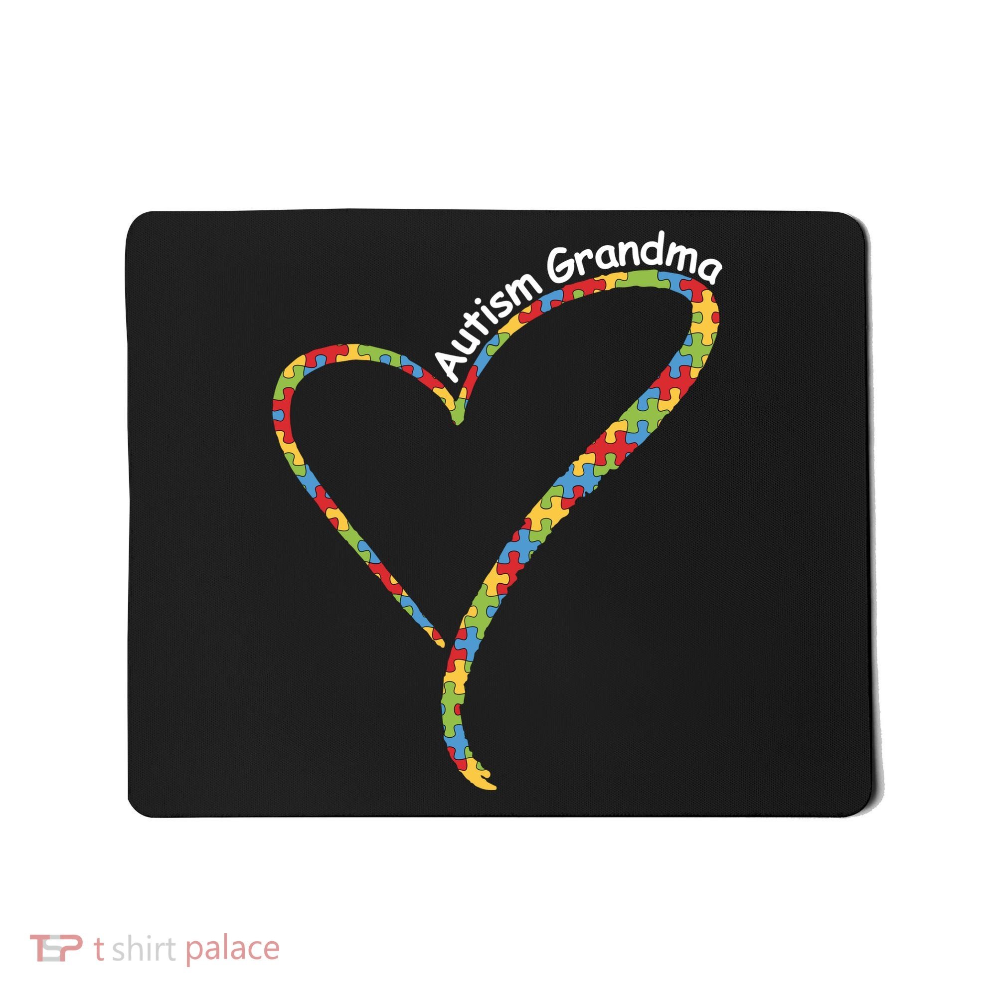Autism Awareness Autism Grandma Heart Mousepad