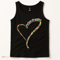 Autism Awareness Autism Grandma Heart Tank Top thumb 2
