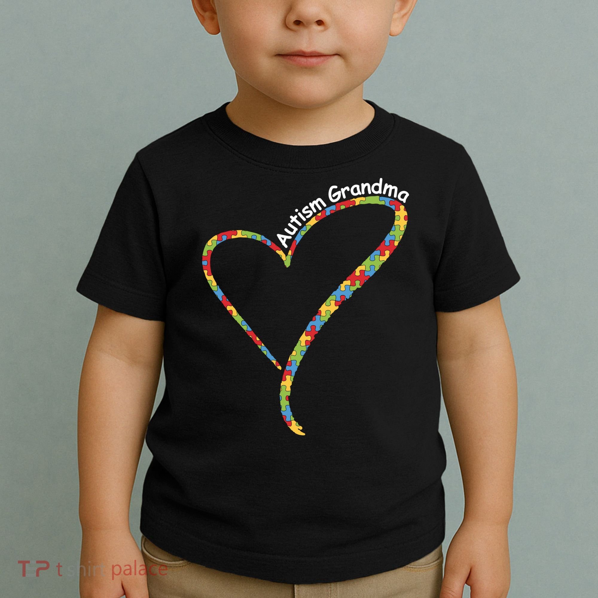 Autism Awareness Autism Grandma Heart Toddler T-Shirt