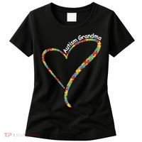 Autism Awareness Autism Grandma Heart Women's T-Shirt thumb 0