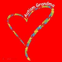 Autism Awareness Autism Grandma Heart Santa Hat thumb 1
