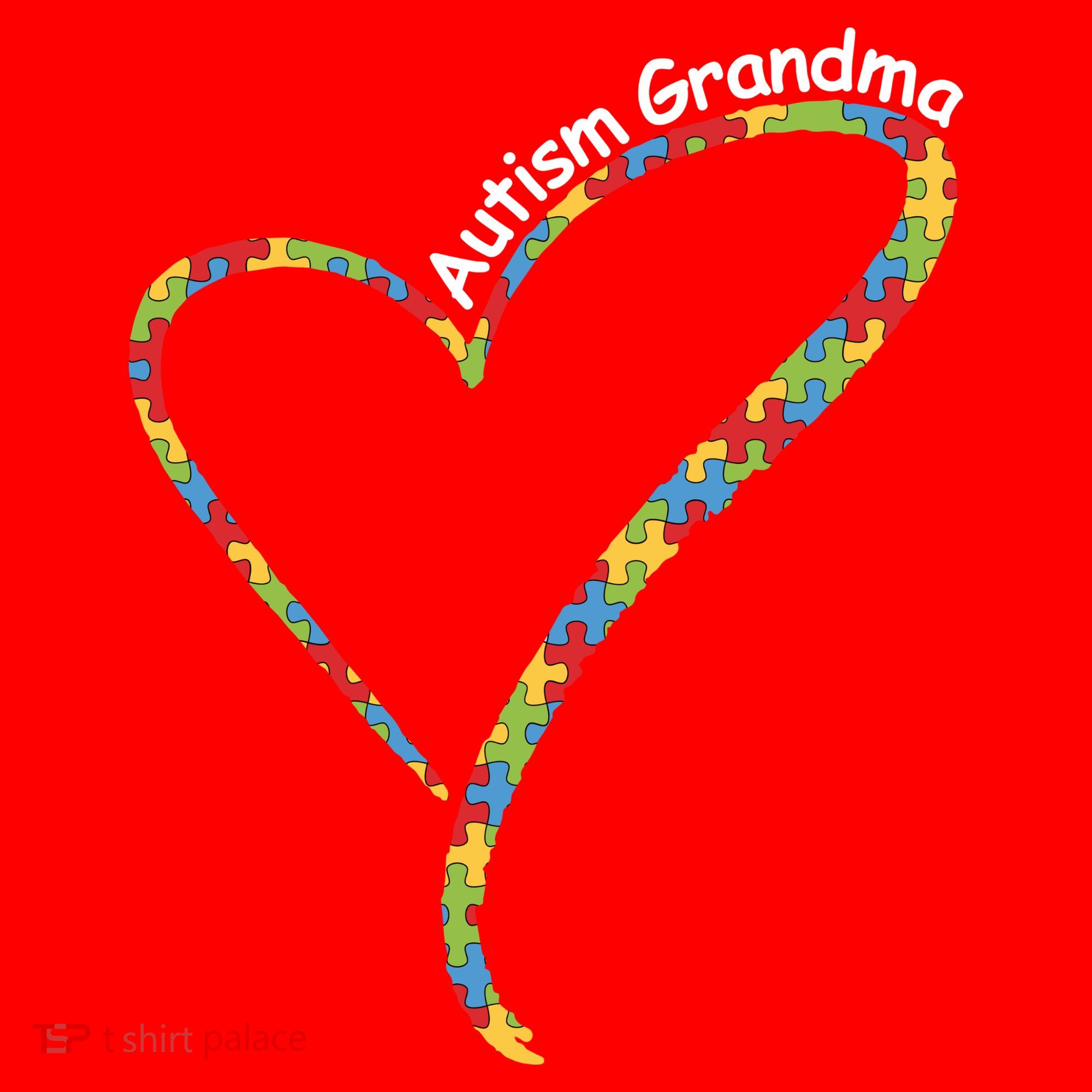 Autism Awareness Autism Grandma Heart Santa Hat