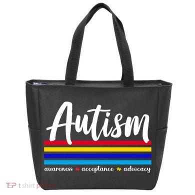 Autism Awareness Acceptance Advocacy Tote Bag