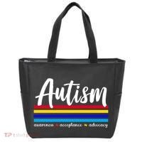 Autism Awareness Acceptance Advocacy Tote Bag thumb 0