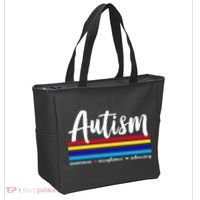 Autism Awareness Acceptance Advocacy Tote Bag thumb 2