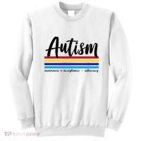 Autism Awareness Acceptance Advocacy Sweatshirt thumb 0