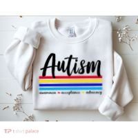 Autism Awareness Acceptance Advocacy Sweatshirt thumb 2