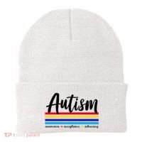 Autism Awareness Acceptance Advocacy Beanie thumb 0
