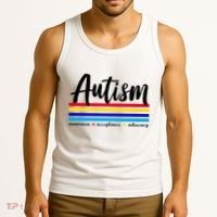 Autism Awareness Acceptance Advocacy Tank Top thumb 3