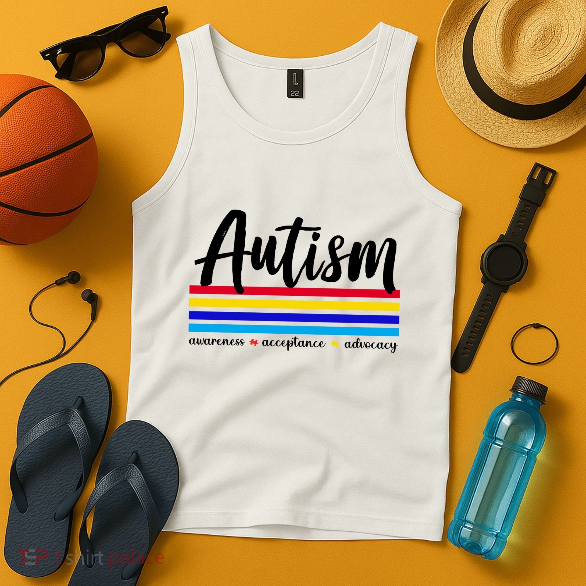 Autism Awareness Acceptance Advocacy Tank Top