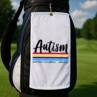 Autism Awareness Acceptance Advocacy Golf Towel thumb 2