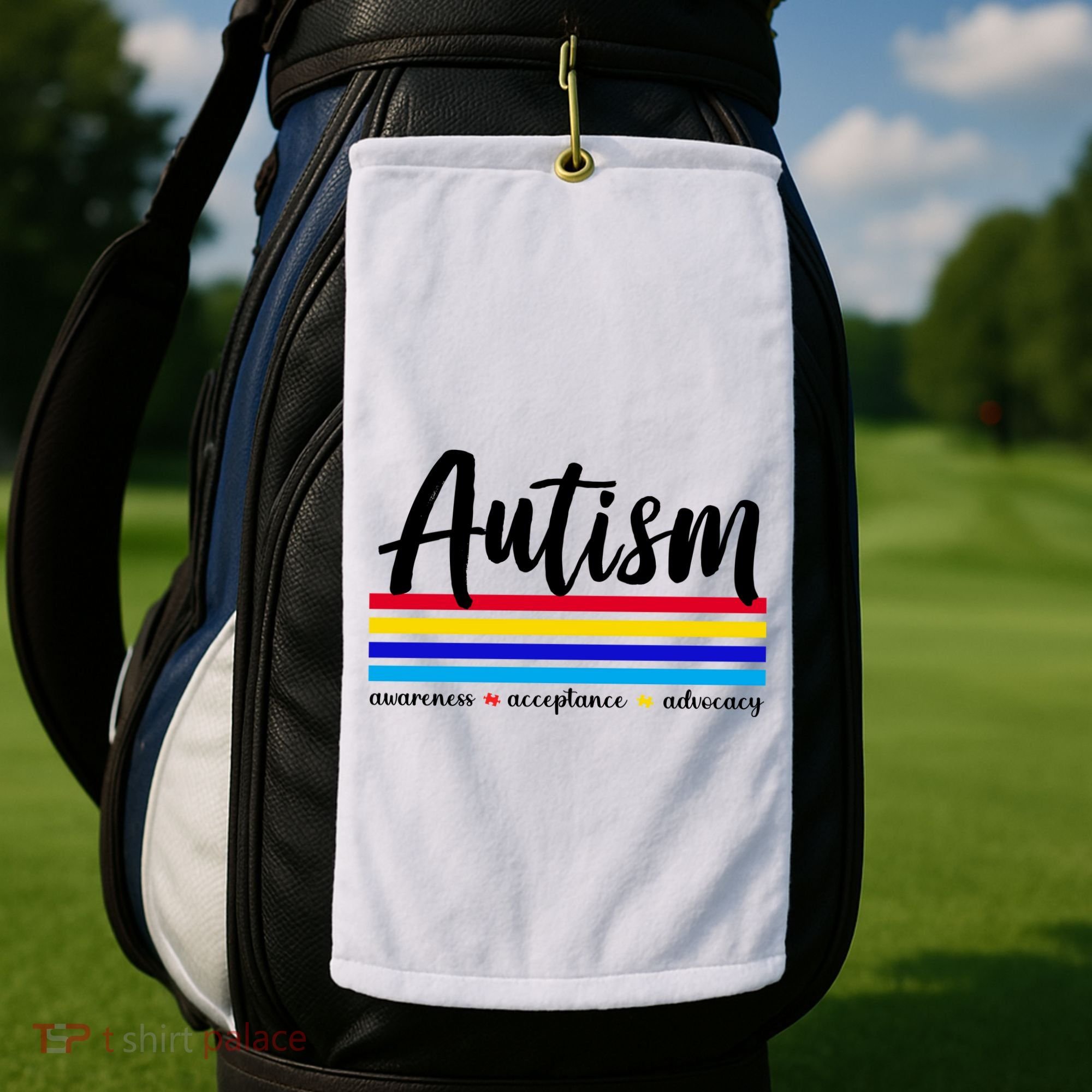 Autism Awareness Acceptance Advocacy Golf Towel
