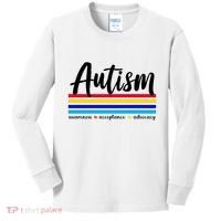 Autism Awareness Acceptance Advocacy Kids Long Sleeve Shirt thumb 0