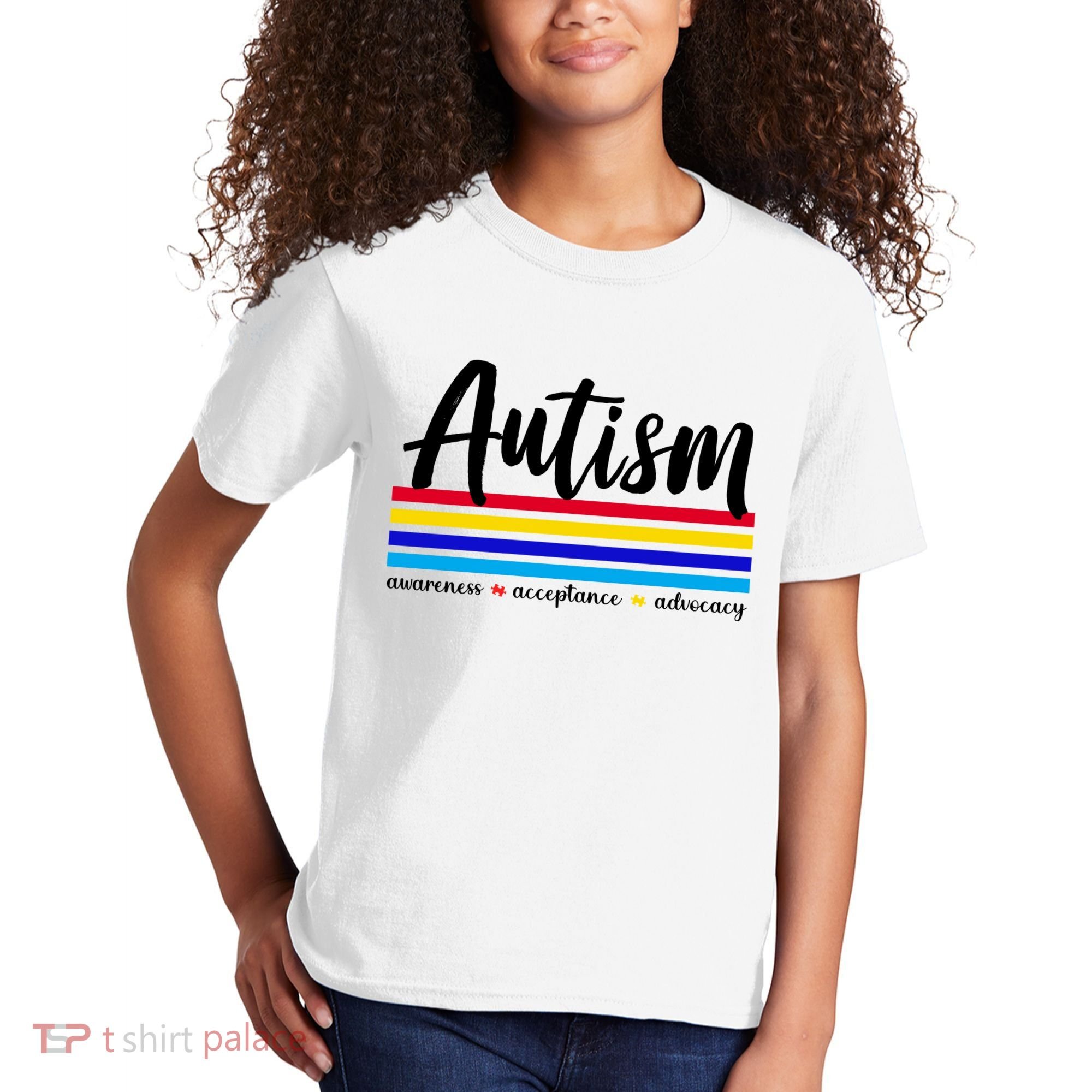 Autism Awareness Acceptance Advocacy Kids T-Shirt