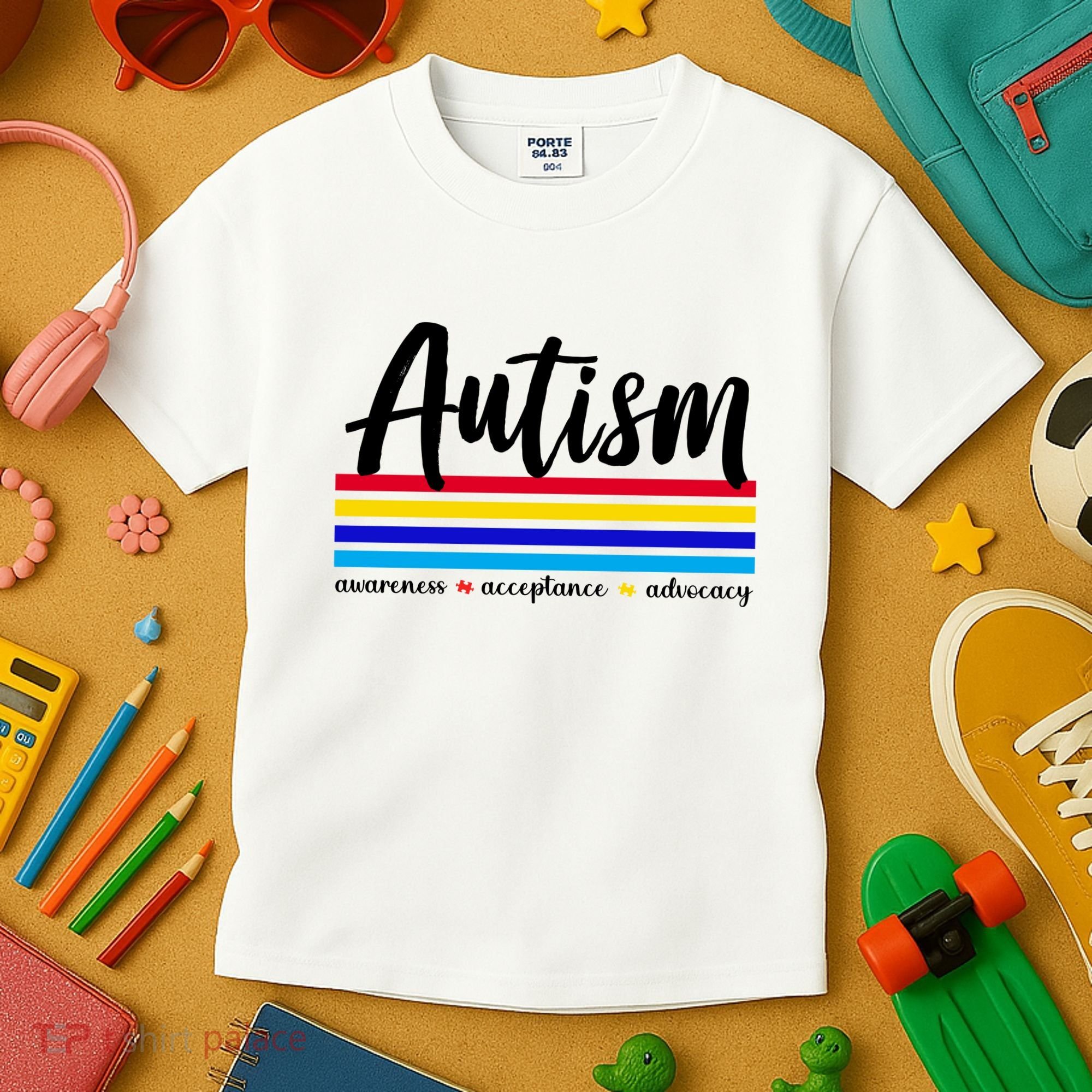 Autism Awareness Acceptance Advocacy Kids T-Shirt