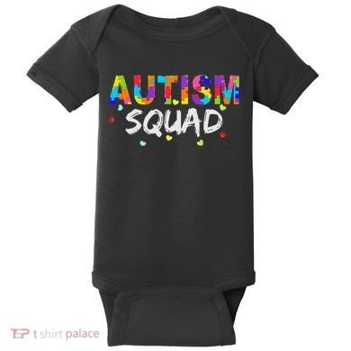 Autism Awareness Autism Squad Support Team Baby Bodysuit