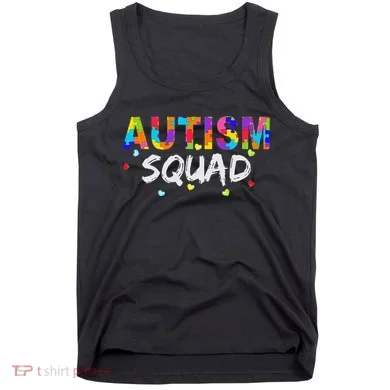 Autism Awareness Autism Squad Support Team Tank Top