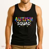 Autism Awareness Autism Squad Support Team Tank Top thumb 3
