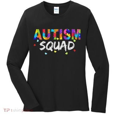 Autism Awareness Autism Squad Support Team Women's Long Sleeve Shirt