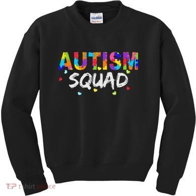 Autism Awareness Autism Squad Support Team Kids Sweatshirt