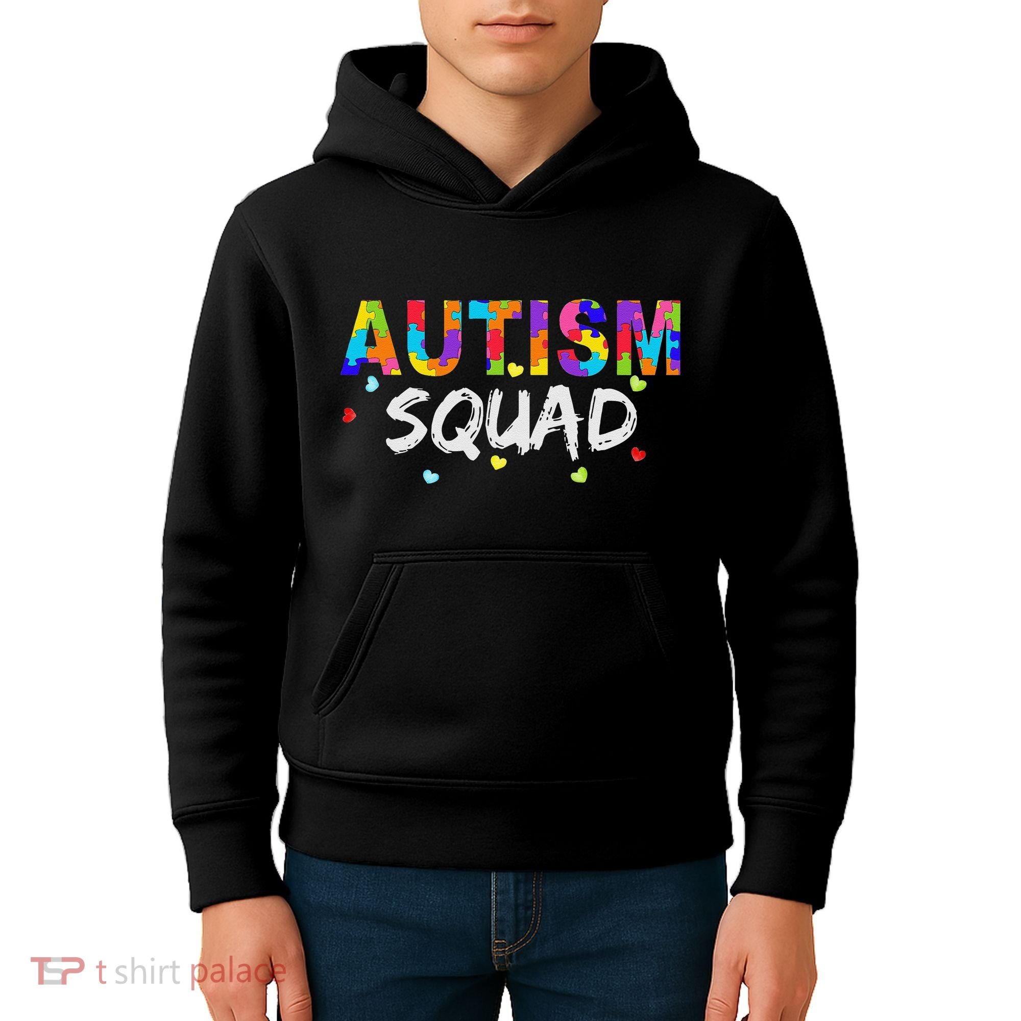 Autism Awareness Autism Squad Support Team Kids Hoodie