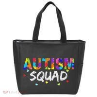 Autism Awareness Autism Squad Support Team Tote Bag thumb 0