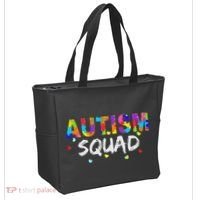 Autism Awareness Autism Squad Support Team Tote Bag thumb 2