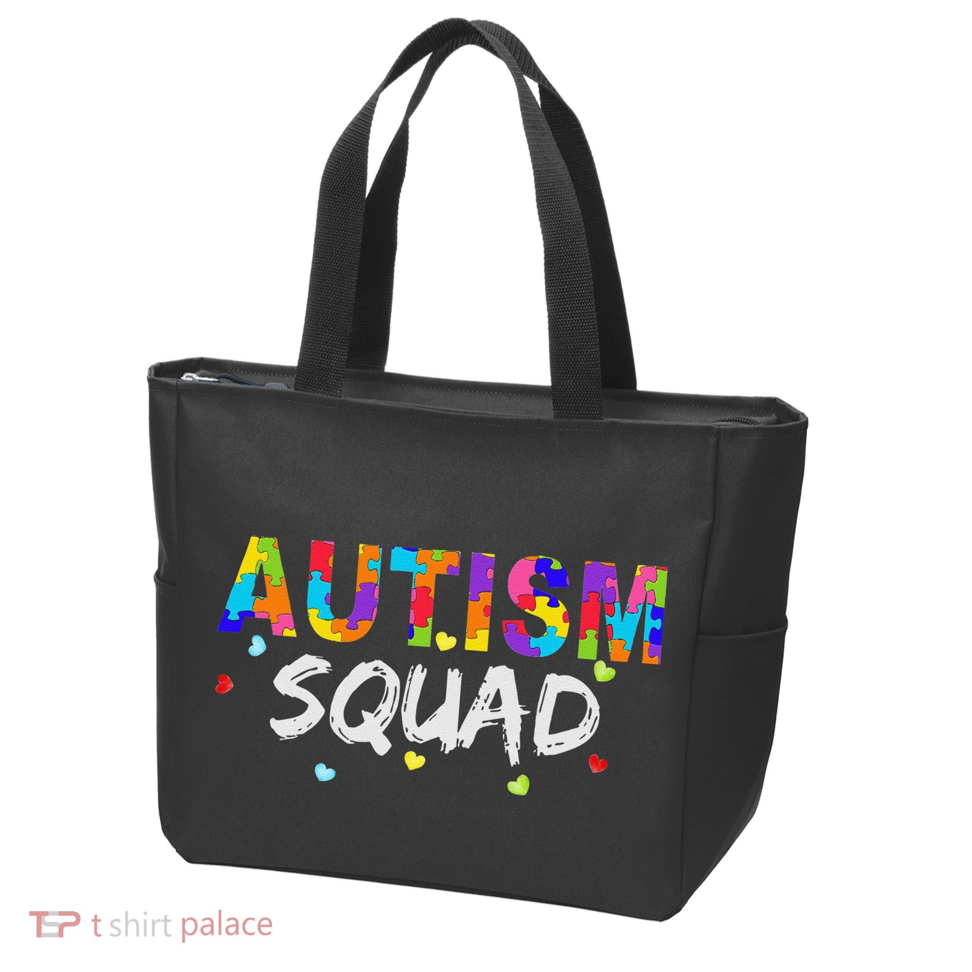 Autism Awareness Autism Squad Support Team Tote Bag