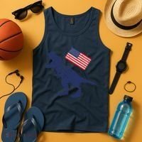 Awesome America American Dino Flag July 4th USA Dinosaur Tank Top thumb 4