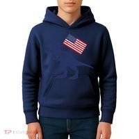 Awesome America American Dino Flag July 4th USA Dinosaur Kids Hoodie thumb 4